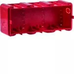 R.8 Puszka 3-krotna podtynkowa do montażu w ścianach litych, czerwona