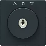 Q.x Płytka czołowa z kluczem do łącznika żaluzjowego na klucz antracyt, aksamit