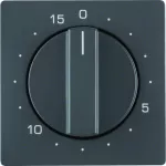 Q.X Płytka czoł. pokręt. reg. do łącznika czasowego 0-15 min, ant, aks