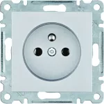 lumina Gniazdo zasilające z uziemieniem, 16A/250VAC, samozaciski, srebrny
