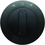 R.x Płytka czołowa z pokrętłem do łącznika żaluzjowego obrotowego, czarny