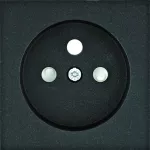 lumina Płytka czołowa do gniazda z uziemieniem z przysłonami styków , czarny