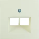 B.Kwadrat Płytka czołowa do gniazda przyłącz. UAE 2-kr komp./tel., krem