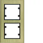 lumina passion Ramka 2-krotna pionowa, aluminium mosiądz