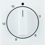 B.X/S.1 Płytka czoł. pokręt. reg. do mech. łącz. czas. 0-15 min, biały