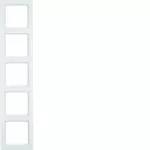 Q.1 Ramka 5-krotna, biały, aksamit