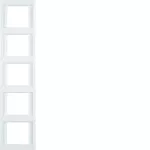 K.1 Ramka 5-krotna pionowa, biały, połysk