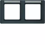 Q.1 Ramka 2-krotna pozioma z polem opisowym, antracyt, aksamit