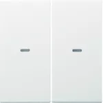 KNX e/s B.x Klawisze z soczewką do modułu przycisku 2-kr, biały, połysk