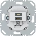 one.platform Mechanizm gniazda ładowania USB C+C 20W PD, biały mat