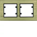 lumina passion Ramka 2-krotna pozioma, aluminium mosiądz