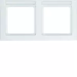 Q.3 Ramka 2-krotna pozioma z polem opisowym, biały, aksamit