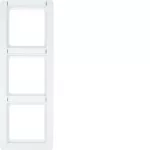 Q.1 Ramka 3-krotna pionowa z polem opisowym, biały, aksamit