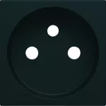 gallery Płytka czołowa do gniazda z uziemieniem 2P+E 2M czarny