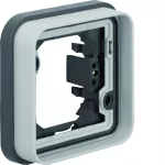 W.1 Ramka 1-kr do montażu podtynkowego, IP55, szary