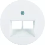 R.X Płytka czołowa do gniazda przyłącz. UAE 2-kr komp./tel. biały