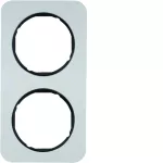 R.1 Ramka 2-krotna, alu/czarny