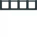 Q.1 Ramka 4-krotna pozioma z polem opisowym, antracyt, aksamit