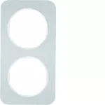 R.1 Ramka 2-krotna, alu/biały