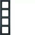 K.1 Ramka 4-krotna pionowa, antracyt mat, lakierowany