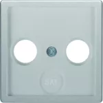 Q.x Płytka czołowa do gniazda antenowego 2- i 3-wyj. alu aks, lak
