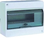 IC2 Rozdzielnica natynkowa 1x10 modułów, IP40, drzwi transparentne