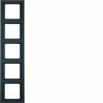 K.1 Ramka 5-krotna pionowa, antracyt mat, lakierowany