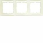 B.Kwadrat Ramka 3-krotna pozioma z polem opisowym, kremowy, połysk
