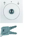 B.Kwadrat Płytka czołowa z zamkiem do łącznika żal. na klucz biały połysk