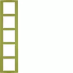 B.3 Ramka 5-krotna, alu, złoty/biały