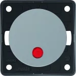 Integro Flow Łącznik klaw. przyc. podświetlany z czerw. socz., szary