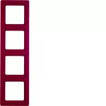 Q.1 Ramka 4-krotna, czerwony, aksamit