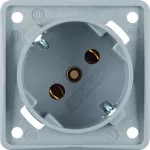 Integro Flow Gniazdo SCHUKO 45°, mechanizm, szary