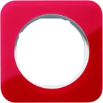 R.1 Ramka 1-krotna, akryl czerwony przezroczysty/biały