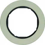 R.classic Ramka 1-krotna, stal szlachetna/czarny