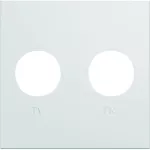 gallery Płytka czołowa do gniazda R+TV 2M biały