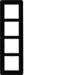 Q.7 Ramka 4-krotna, szkło, czarny