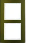 B.3 Ramka 2-krotna, alu, brązowy/biały