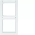 Q.1 Ramka 2-krotna pionowa z polem opisowym, biały, aksamit