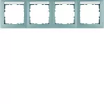 B.Kwadrat Ramka 4-krotna pozioma z polem opisowym, alu, mat