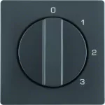 Q.x Płytka czołowa z pokrętłem do łącznika 3-poz. z "0" i nadrukiem antr aksamit