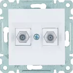 lumina Złącze podwójne typu F, biały