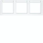 Q.1 Ramka 3-krotna pozioma z polem opisowym, biały, aksamit