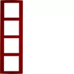 B.3 Ramka 4-krotna, alu, czerwony/biały