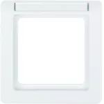 Q.1 Ramka 1-krotna z polem opisowym, biały, aksamit