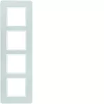 Q.7 Ramka 4-krotna, alu aksamit, lakierowany