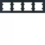 lumina intense Ramka 4-krotna pozioma, czarny