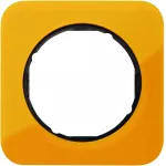 R.1 Ramka 1-krotna, akryl pomarańczowy przezroczysty/czarny