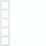 Q.3 Ramka 5-krotna, biały, aksamit