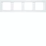K.1 Ramka 4-krotna pozioma, biały, połysk
